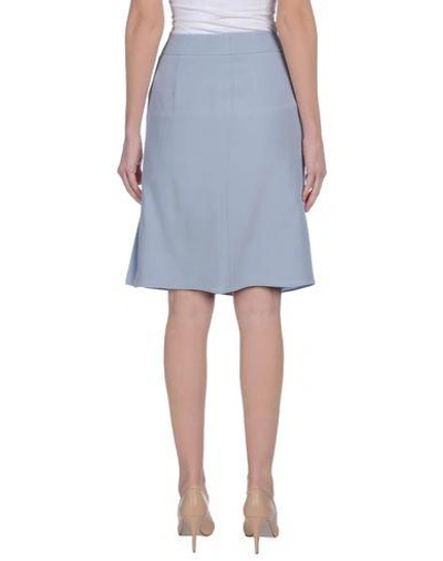 Shop Armani Collezioni Knee Length Skirts In Sky Blue