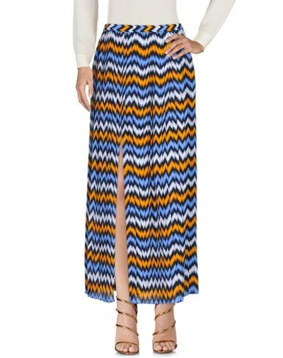 Shop Michael Michael Kors Maxi Skirts In Sky Blue