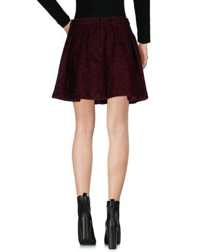 Shop Karl Lagerfeld Mini Skirt In Maroon