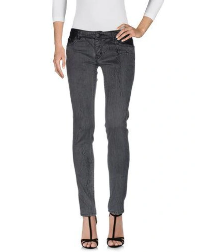 Shop Maje Denim Pants In Lead