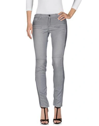 Shop Maje Denim Pants In Grey