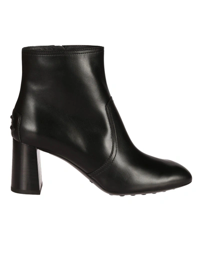 Shop Tod's Zipped Ankle Boots In Black