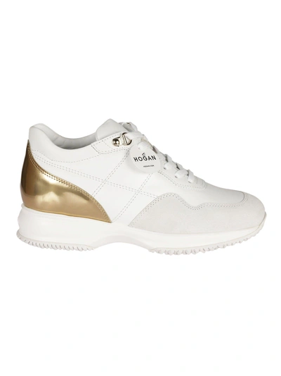 Shop Hogan Lace Up Sneakers In White
