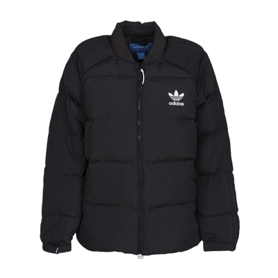 Shop Adidas Originals Adidas Zipped Padded Jacket In Black