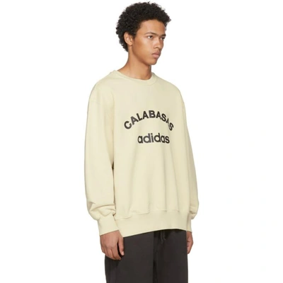 seguramente barco bendición Yeezy Calabasas Adidas Print Cotton Sweatshirt In Neutrals | ModeSens