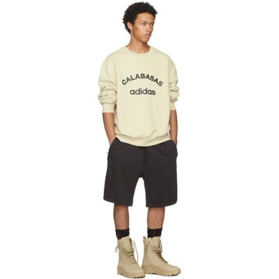 Yeezy Calabasas Adidas Print Cotton Sweatshirt In Neutrals | ModeSens