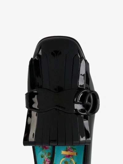 Shop Gucci Black Marmont 50 Patent Leather Pumps