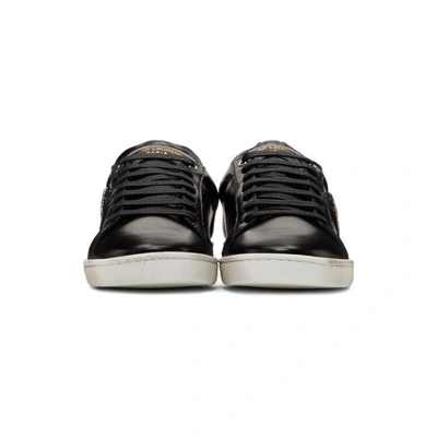 Saint Laurent Beaded Lightning Heart Patch Trainers