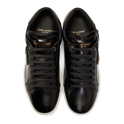 Saint Laurent Beaded Lightning Heart Patch Trainers