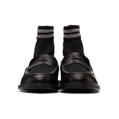 Shop Fendi Black Sock Loafers