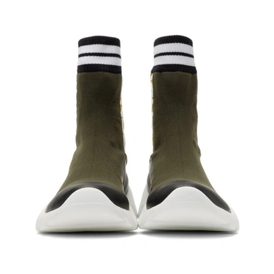 Shop Fendi Multicolor Sock 'think ' High-top Sneakers