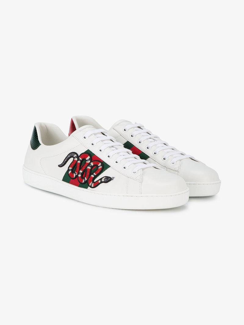 gucci ace snake sneakers