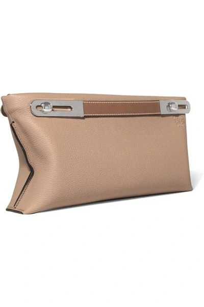 Shop Loewe Missy Textured-leather Clutch