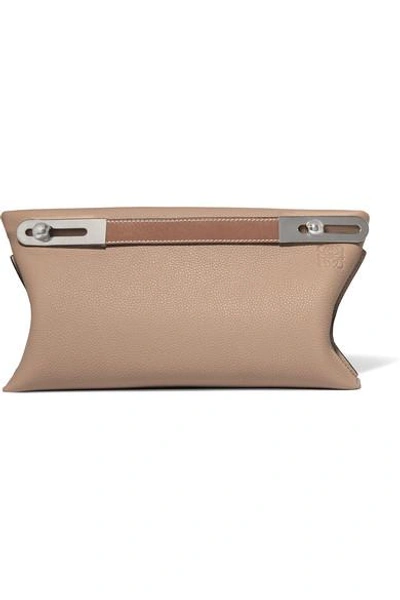 Shop Loewe Missy Textured-leather Clutch