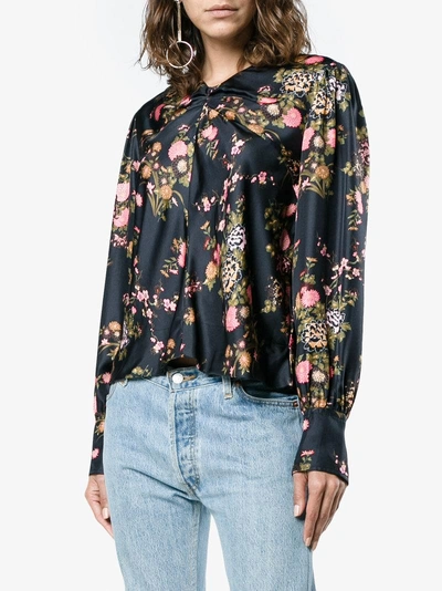 Shop Isabel Marant Ovaly Floral-print Silk Blouse