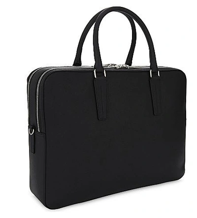 Shop Sandro Leather Briefcase In Black