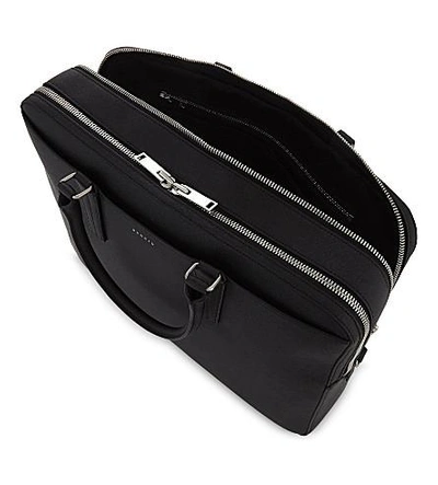 Shop Sandro Leather Briefcase In Black
