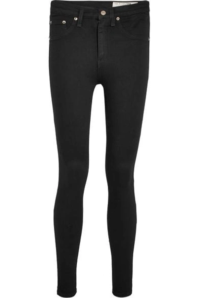 Shop Rag & Bone High-rise Skinny Jeans In Black