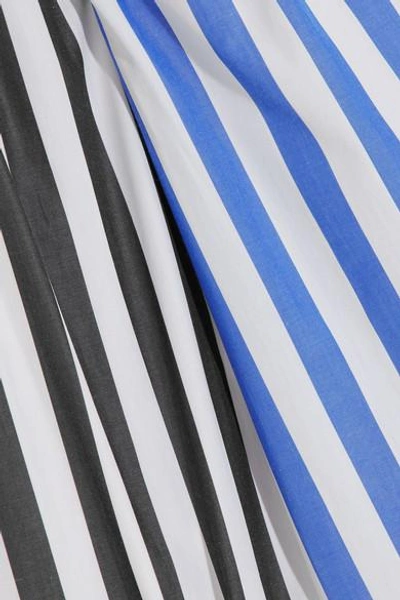 Shop Sonia Rykiel Striped Cotton-poplin Shirt In Blue