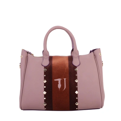 Shop Trussardi Blondie Faux Leather Tote Bag In Pink
