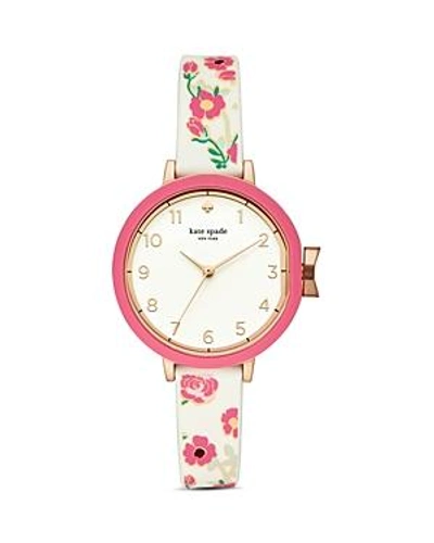 Shop Kate Spade New York Park Row Watch, 34mm In White/pink
