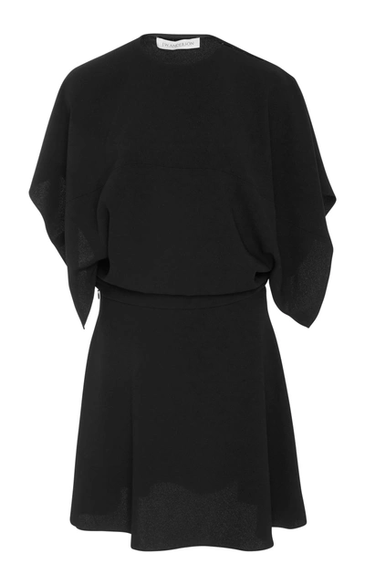 Shop Jw Anderson Satin-back Crepe Dress In Black