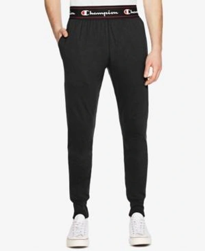 Shop Champion Men's Exposed Waistband Sweatpants In Black