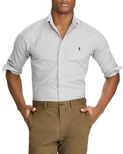 Shop Polo Ralph Lauren Standard Fit Plaid Button-down Shirt In Beige / Teal