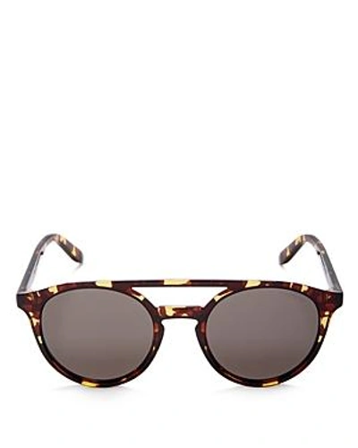 Shop Carrera Top Bar Round Sunglasses, 48mm In Medium Brown