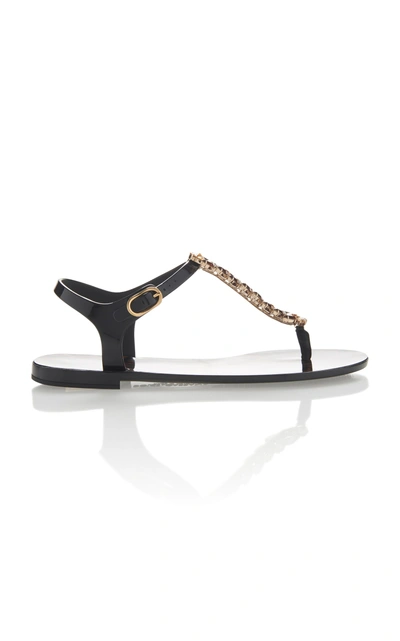 Shop Dolce & Gabbana Rubber Sandals In Black