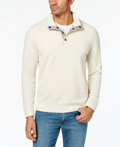 Shop Tommy Bahama Men's Cold Springs Reversible Mock-collar Sweater In Winter Whi