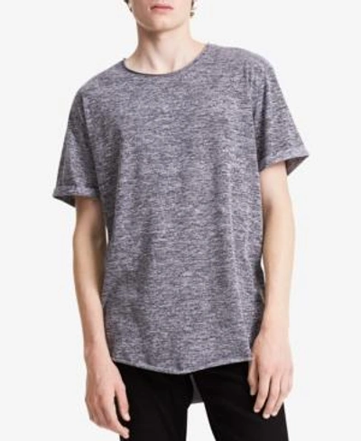 Shop Calvin Klein Jeans Est.1978 Men's Rolled-edge T-shirt In Dark Cement Grey