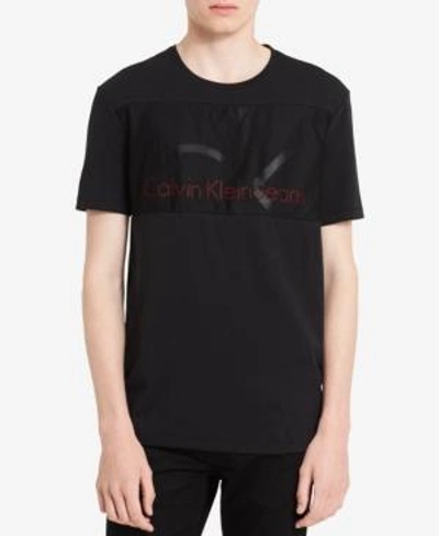 Shop Calvin Klein Jeans Est.1978 Men's Chest Panel Logo T-shirt In Black