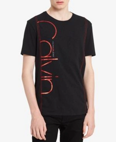 Shop Calvin Klein Jeans Est.1978 Men's Side Panels T-shirt In Black
