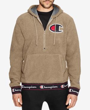 champion sherpa half zip hoodie