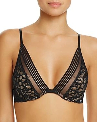 Shop Calvin Klein Vixen Plunge Bra In Black