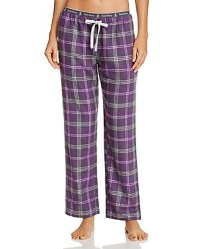 Shop Psycho Bunny Flannel Luxe Lounge Pants In Eggplant Plaid