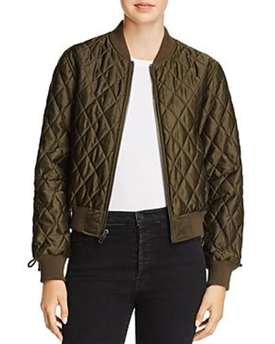 Shop Pam & Gela Quilted Bomber Jacket In Army