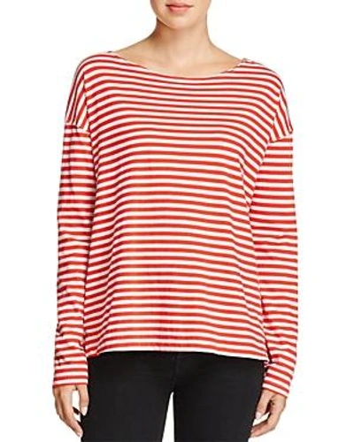 Shop Current Elliott Current/elliott The Breton Tee In Red White