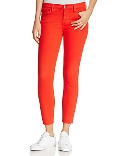 Shop Current Elliott Current/elliott The Stiletto Skinny Jeans In Racing Red
