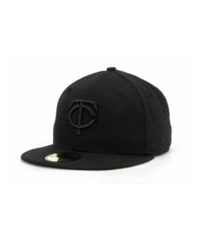 Shop New Era Minnesota Twins Black On Black Fashion 59fifty Cap