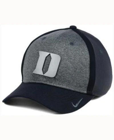 Shop Nike Duke Blue Devils Heather Stretch Fit Cap In Anthracite/reflective Silver