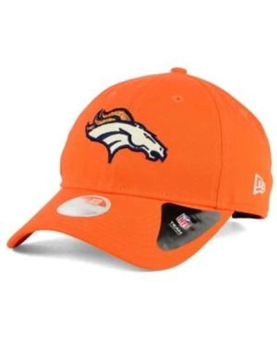 Shop New Era Denver Broncos Team Glisten 9twenty Cap In Orange