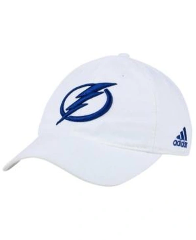Shop Adidas Originals Adidas Tampa Bay Lightning Core Slouch Cap In White