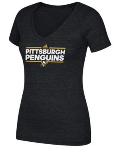 Shop Adidas Originals Adidas Women's Pittsburgh Penguins Dassler T-shirt In Black