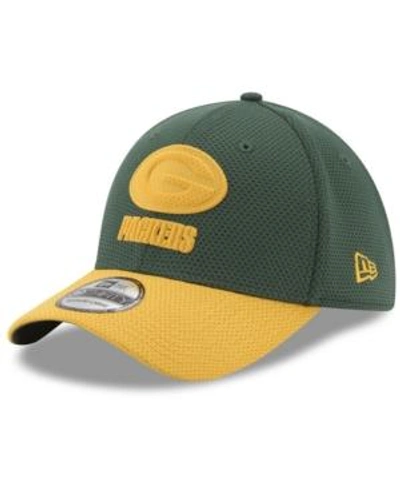 Shop New Era Green Bay Packers Logo Surge 39thirty Cap In Green/yellow