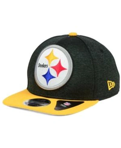 Shop New Era Pittsburgh Steelers Heather Huge 9fifty Snapback Cap In Black/gold