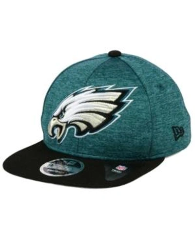 Shop New Era Philadelphia Eagles Heather Huge 9fifty Snapback Cap In Green/black