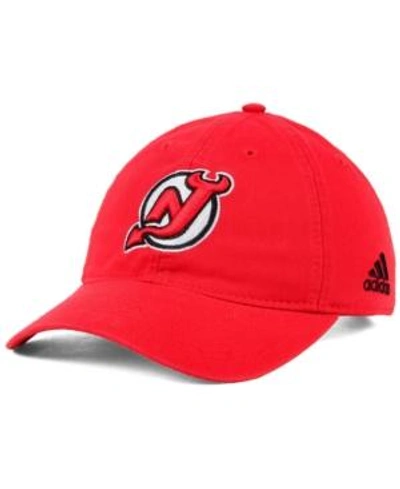 Shop Adidas Originals Adidas New Jersey Devils Core Slouch Cap In Red