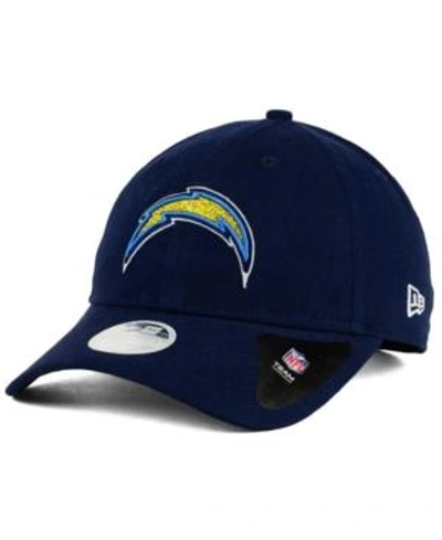 Shop New Era Los Angeles Chargers Team Glisten 9twenty Cap In Navy